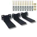 Ver imagem 4 de Kit 3 Suportes de Parede Cantoneira 10cm Mão Francesa para Prateleira Suspensa Preto