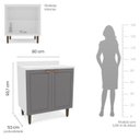 Ver imagem 4 de Cozinha 2 Peças Balcão e Aéreo 80 cm Pérola Yescasa