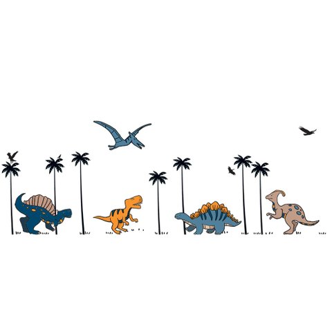 Adesivo de Parede Infantil Dino - Azul