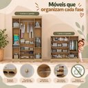 Ver imagem 5 de Quarto de Bebê Completo com Berço Americano 3 em 1 p/Colchão 130x70cm Flor Multimóveis MP4937