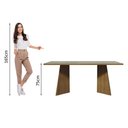 Ver imagem 4 de Mesa de Jantar Retangular com Tampo de Vidro Rustic/Crema 5388 Madesa