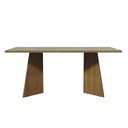 Ver imagem 3 de Mesa de Jantar Retangular com Tampo de Vidro Rustic/Crema 5388 Madesa
