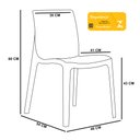 Ver imagem 6 de Cadeira Sala de Jantar Kit 2 Gruvyer Branco R02 - D'rossi