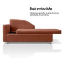 Ver mais imagens de Sofá Cama Solteiro 1 Lugar com Baú Divã Bouclê Multifuncional Divã Quarto Hóspedes 195cm:Bouclê Terr