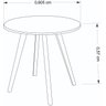 Mesa Redonda Infantil 65x65cm Tampo Mdf Pés Pinus Leve:branco - 3