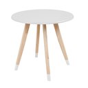 Ver imagem 2 de Mesa Redonda Infantil 65x65cm Tampo Mdf Pés Pinus Leve:branco
