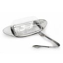 Ver imagem 1 de Kit Manteigueira Pegador Inox Tampa Acrílico Transparente Cozinha Gourmet Armazenar Manteiga