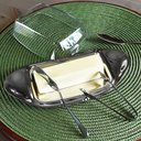 Ver imagem 4 de Kit Manteigueira Pegador Inox Tampa Acrílico Transparente Cozinha Gourmet Armazenar Manteiga