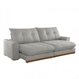 Sofá Argo Linho 02 Módulos 120 Cm B25cm Meu Sofá Online A230 Linho Cinza - 3