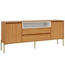 Ver imagem 1 de Aparador Buffet para Sala de Jantar 2 Portas 184cm Industrial Avis D03 Freijó Off White - Lyam