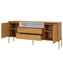Ver imagem 6 de Aparador Buffet para Sala de Jantar 2 Portas 184cm Industrial Avis D03 Freijó Off White - Lyam
