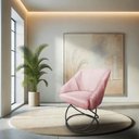 Ver imagem 3 de Kit 4 Poltronas Luxo Alana Suede Rosa Bebê Base Luxo Preto - Pallazio