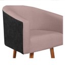 Ver imagem 5 de Kit 02 Poltronas Luiza Pés Palito Factor Preto e Linho - Doce Sonho Móveis KIT 2 POLTRONA POLTRONAS