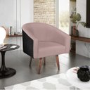 Ver imagem 2 de Kit 02 Poltronas Luiza Pés Palito Factor Preto e Linho - Doce Sonho Móveis KIT 2 POLTRONA POLTRONAS