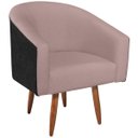 Ver imagem 3 de Kit 02 Poltronas Luiza Pés Palito Factor Preto e Linho - Doce Sonho Móveis KIT 2 POLTRONA POLTRONAS