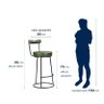 Kit 2 Banquetas Altas Miami Banco 96cm para Balcões Bares Cozinhas Gourmet Fixa Bar Gourmet - Salaon - 6