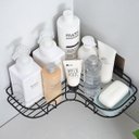 Ver imagem 1 de Kit 2 Suporte Organizador de Canto, Prateleira de Banheiro com Adesivo para Parede 2 Peças g MS811