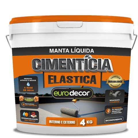 Borracha Liquida 4 Kilo Cromio - 03.01.01.0015 - Eurodecor Borracha Liquida 4kg Cromio - 03.01.01.00
