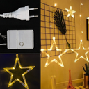 Ver imagem 5 de Pisca Cascata Estrelas Natalinas 138 Leds 8 Funções Branco Quente 2,5m X 1m