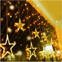Ver imagem 3 de Pisca Cascata Estrelas Natalinas 138 Leds 8 Funções Branco Quente 2,5m X 1m