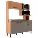 Ver imagem 2 de Cozinha Compacta Evelyn 5 Portas 1 Gavetas Angelim/damasco - Móveis Sul