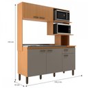 Ver imagem 4 de Cozinha Compacta Evelyn 5 Portas 1 Gavetas Angelim/damasco - Móveis Sul