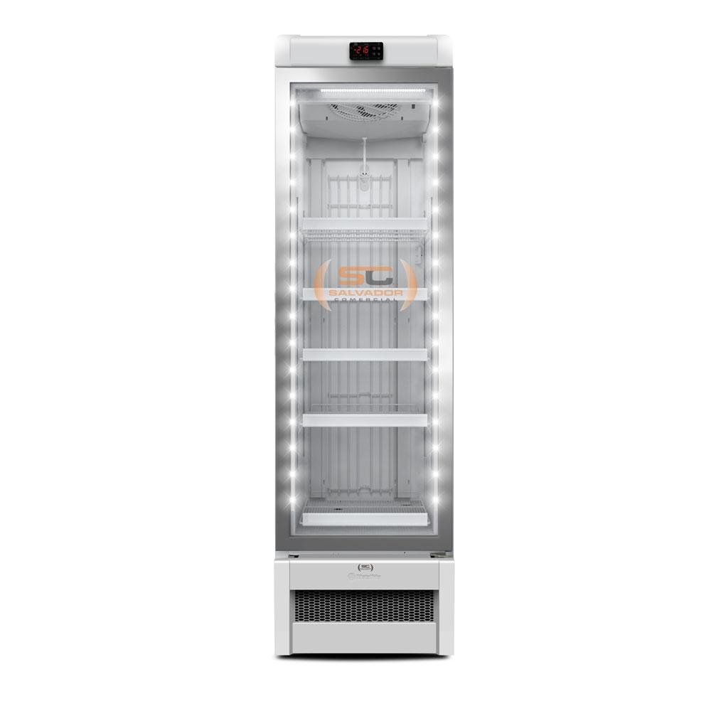 Freezer Vertical Porta de Vidro Para Sorvetes e Congelados 240L VF28FH Branco 220V- Metalfrio - 14