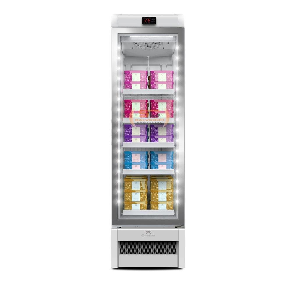 Freezer Vertical Porta de Vidro Para Sorvetes e Congelados 240L VF28FH Branco 220V- Metalfrio - 3