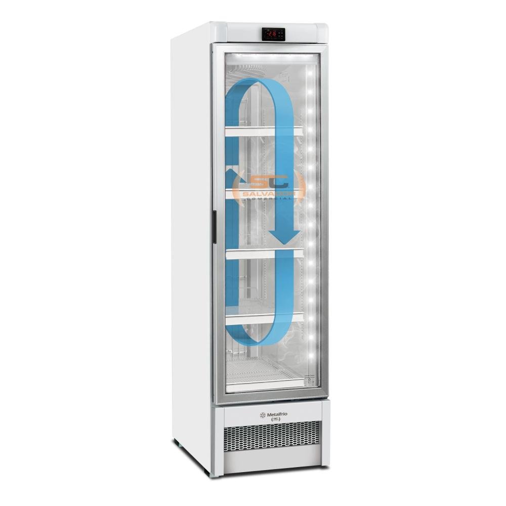 Freezer Vertical Porta de Vidro Para Sorvetes e Congelados 240L VF28FH Branco 220V- Metalfrio - 13