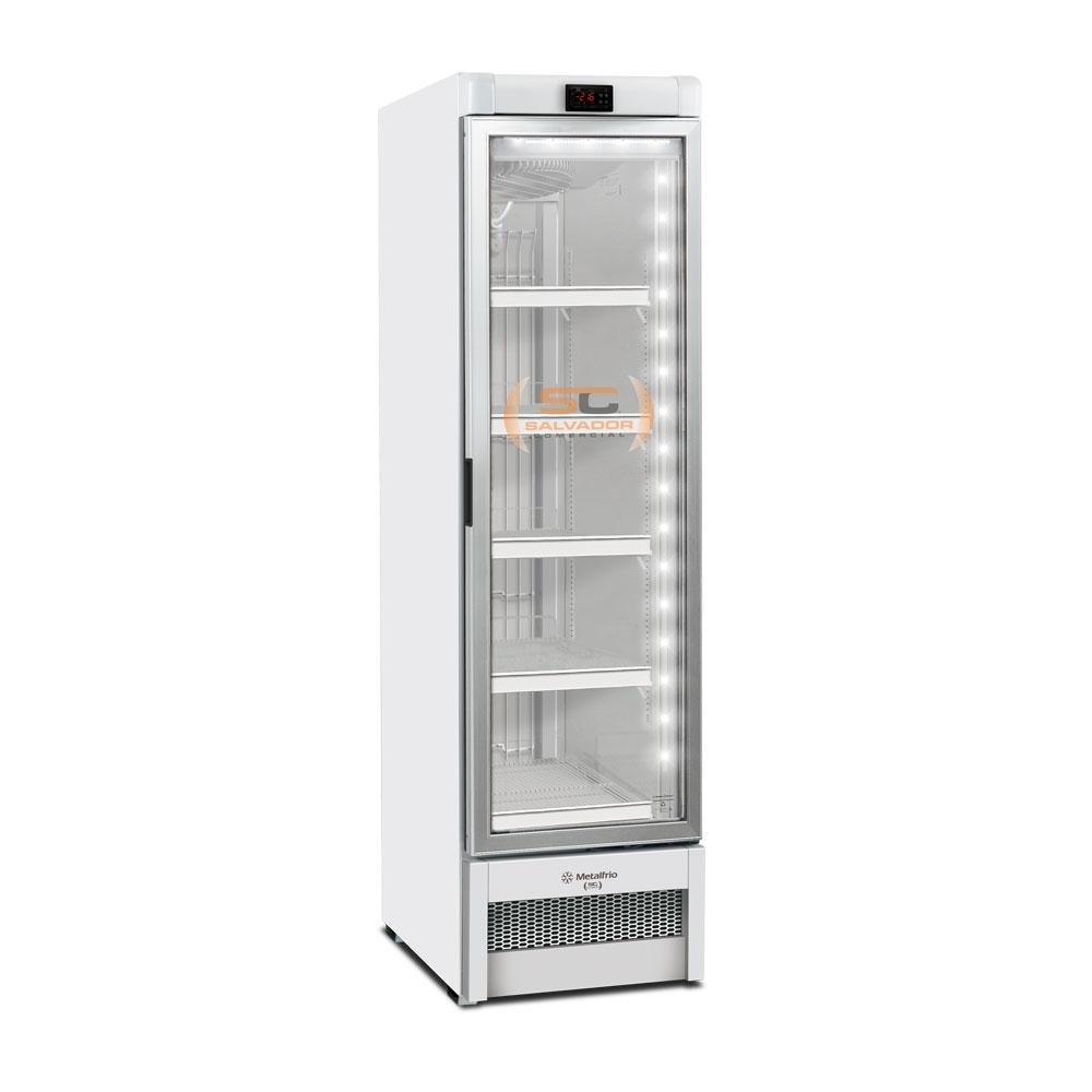 Freezer Vertical Porta de Vidro Para Sorvetes e Congelados 240L VF28FH Branco 220V- Metalfrio - 9