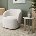 Ver imagem 4 de Kit 3 Poltronas Decorativa Premium Orgânica para Recepção e Clinicas em Bouclê Italiano Off