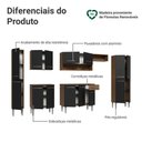 Ver imagem 4 de Armário de Cozinha Completa 325cm Rustic-preto Emilly Madesa 07