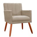 Ver imagem 1 de Poltrona Decorativa Cecília Suede Cores Variadas - DS Estofados - Capuccino