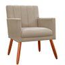 Poltrona Decorativa Cecília Suede Cores Variadas - DS Estofados - Capuccino - 1