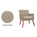 Ver imagem 3 de Poltrona Decorativa Cecília Suede Cores Variadas - DS Estofados - Capuccino