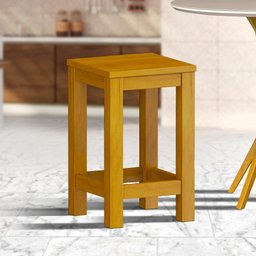 Banquinho De Madeira Maciça Baixo Cerejeira Nemargi - 1