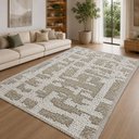 Ver imagem 2 de Tapete Turco Twiste T298A Bege Creme 2,00x2,50m Abdalla