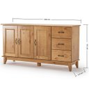 Ver imagem 2 de Buffet Aparador 3 Portas 3 Gav. 156 Cm e Cristaleira 2 Portas Bella Slim Carvalho Fosco