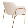 Kit 02 Poltronas Decorativas Jade Base Aço Ouro Fosco Bouclé Off White - Nexta Casa - 6