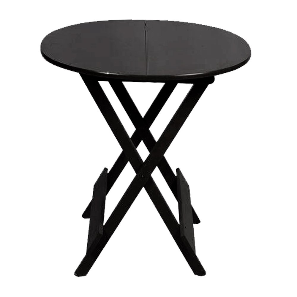 Mesa para Açaí Dobravel de Madeira 70 Redonda - Preto