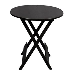Mesa para Açaí Dobravel de Madeira 70 Redonda - Preto