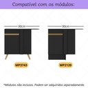 Ver imagem 2 de Kit Rodapé para Balcão Cozinha de Canto Veneza com Pés Multimóveis Mp3745 Preto