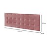 Cabeceira Rosa Estofada Baú Recamier para Cama Casal 140 - 3