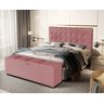Cabeceira Rosa Estofada Baú Recamier para Cama Casal 140 - 5
