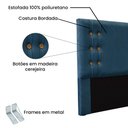 Ver imagem 5 de Kit Cabeceira Recamier Solteiro 0,90m Azul Marinho
