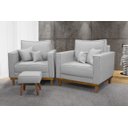 Ver imagem 1 de Kit 2 Poltronas Beny - Suede Cinza