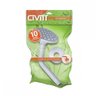 Ducha Chuveiro redondo articulável abs branco Civitt - 3