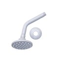 Ver imagem 2 de Ducha Chuveiro redondo articulável abs branco Civitt