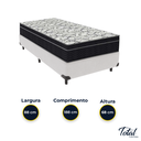 Ver imagem 3 de Cama Box Solteiro Branco e Colchão Airtech 150 D45 Ortobom