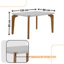 Ver imagem 3 de Conjunto Sala de Jantar Mesa Liz 120cm Mdf Canto Copo e 4 Cadeiras Athenas Moderna